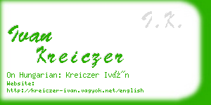 ivan kreiczer business card